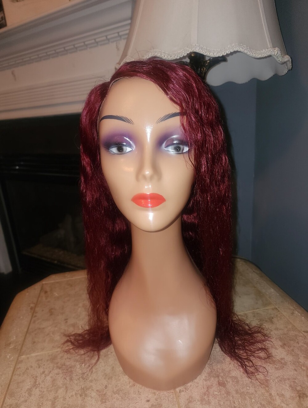 Pure Collection Deep Burgundy Wavy Lace Front Wig